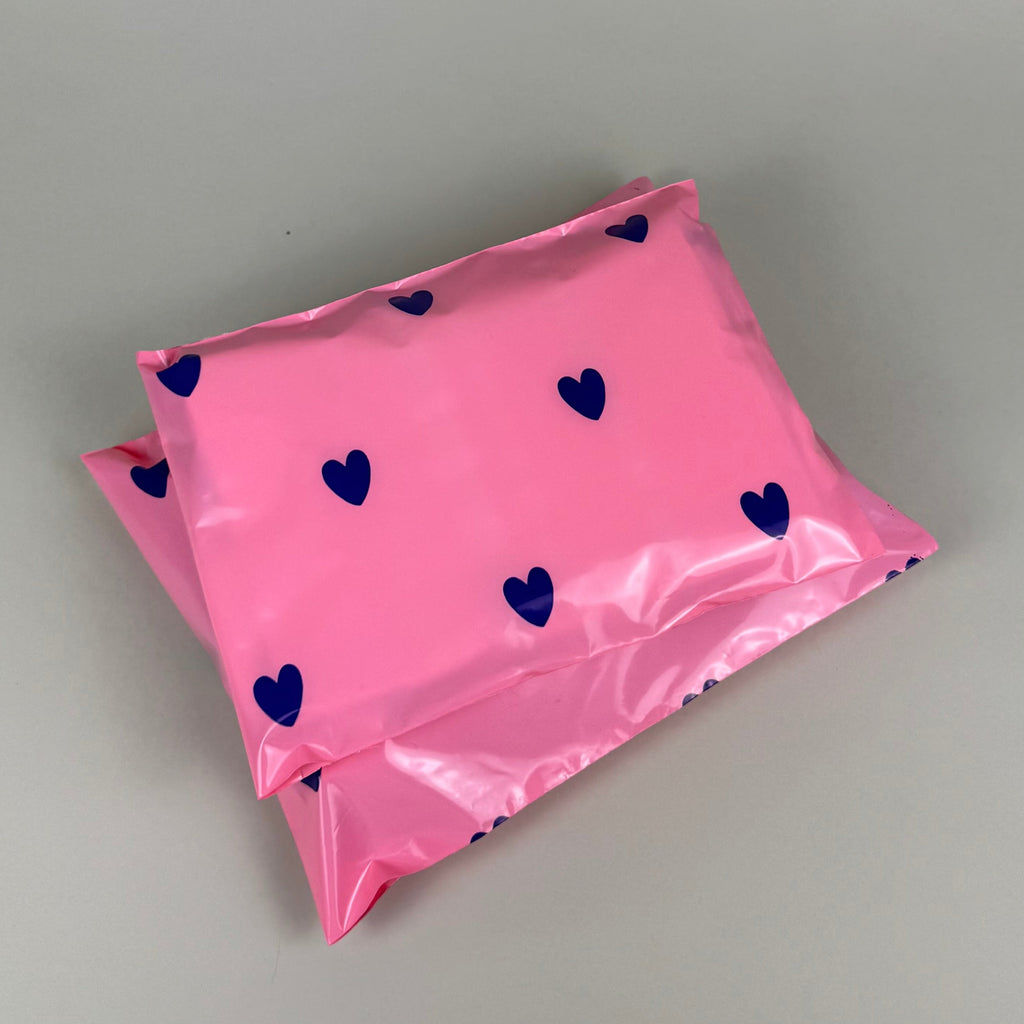 Kurirske kese roze sa motivom srca